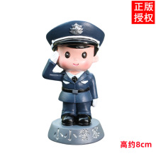 小小警察公仔手办蛋糕装饰 卡通人偶模型玩具蛋糕装饰警察礼品