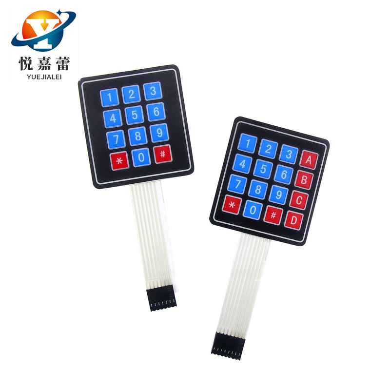Super Large Button 4*4/3*4/matrix keyboard single chip microcomputer external expansion keyboard membrane keyboard