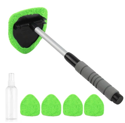 Car cleaning tools — Microfiber Car Brush, Car Window - green-6-piece-set