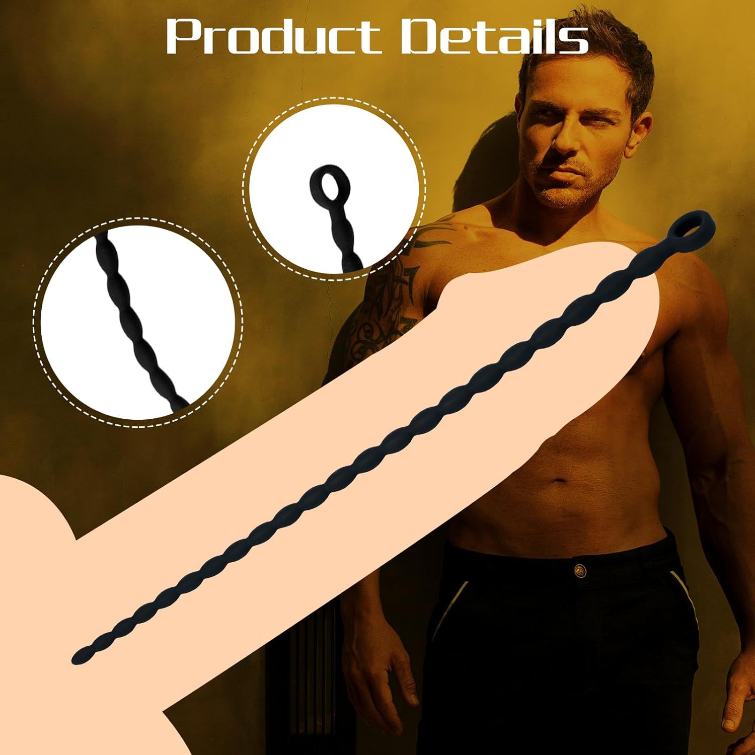 Extra Long Silicone Horse Eye Stick 40cm, Urethral Insertion Training Toy for Men — detail image 2
