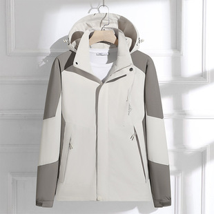 Spring and Autumn New Korean-style Single-layer Charge Clothes Women's Thin Outdoor Windproof and Rainproof Couple's plus size Jacket Mountaineering Suit for Men