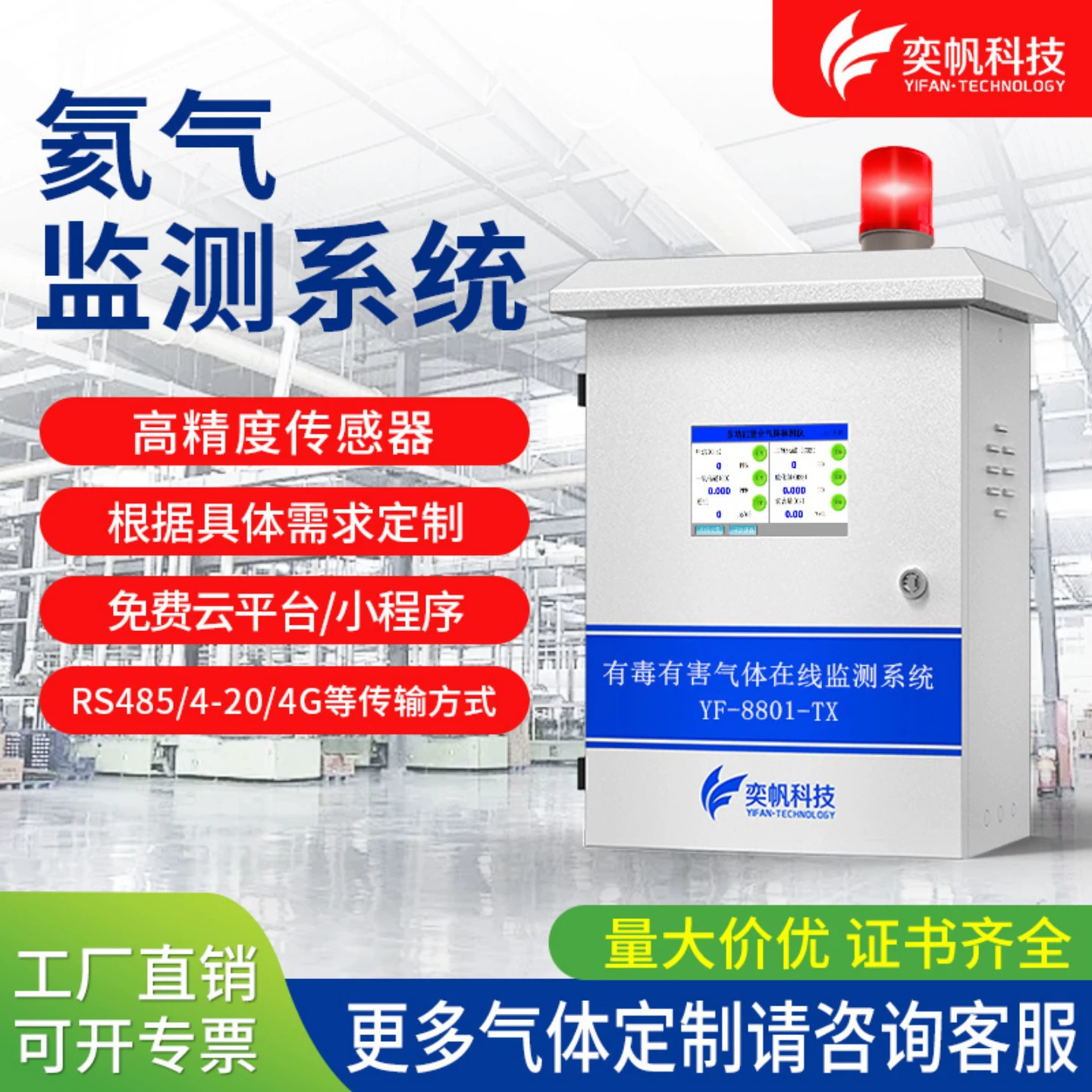 Производитель детектора гелия, обнаружения токсичных и вредных газов, сигнализации гелия, промышленной онлайн-системы мониторинга гелия