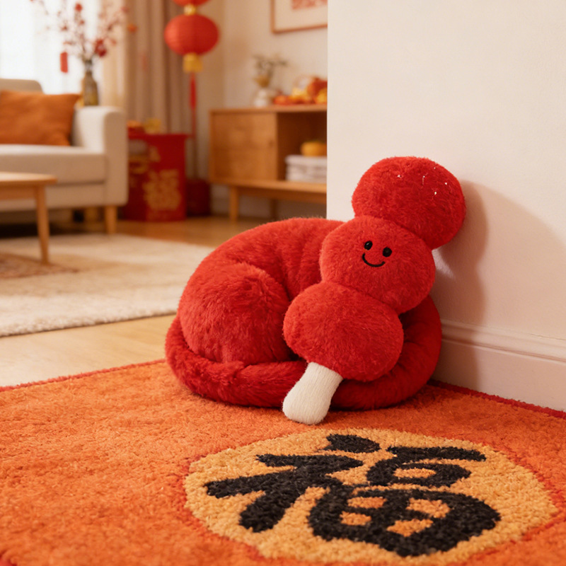 Chinese-style candied hawthorn plush pillow, home decor toy, living room sofa cushion, Children's Day gift wholesale