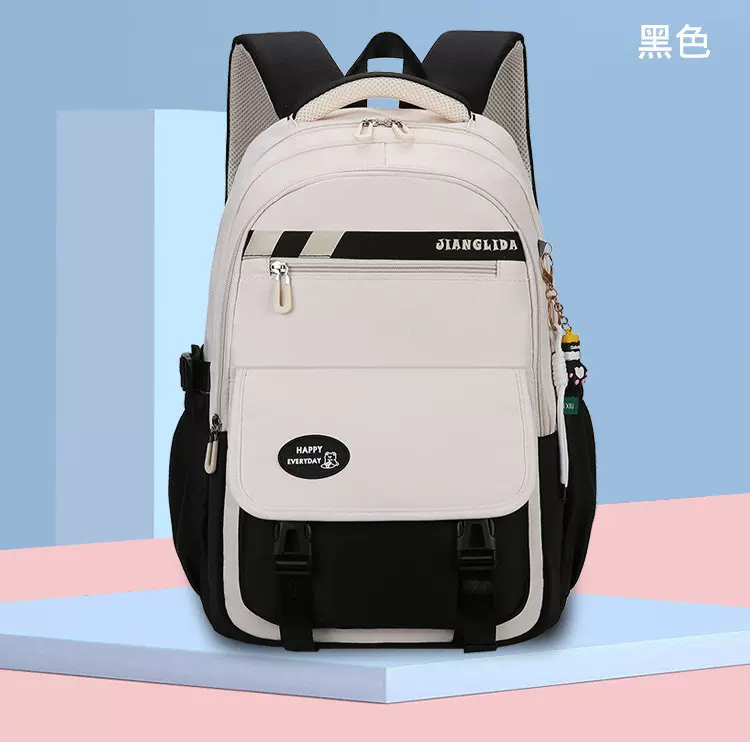 2024新款大容量小学女生书包初中生双肩包潮学院风女孩跨境背包