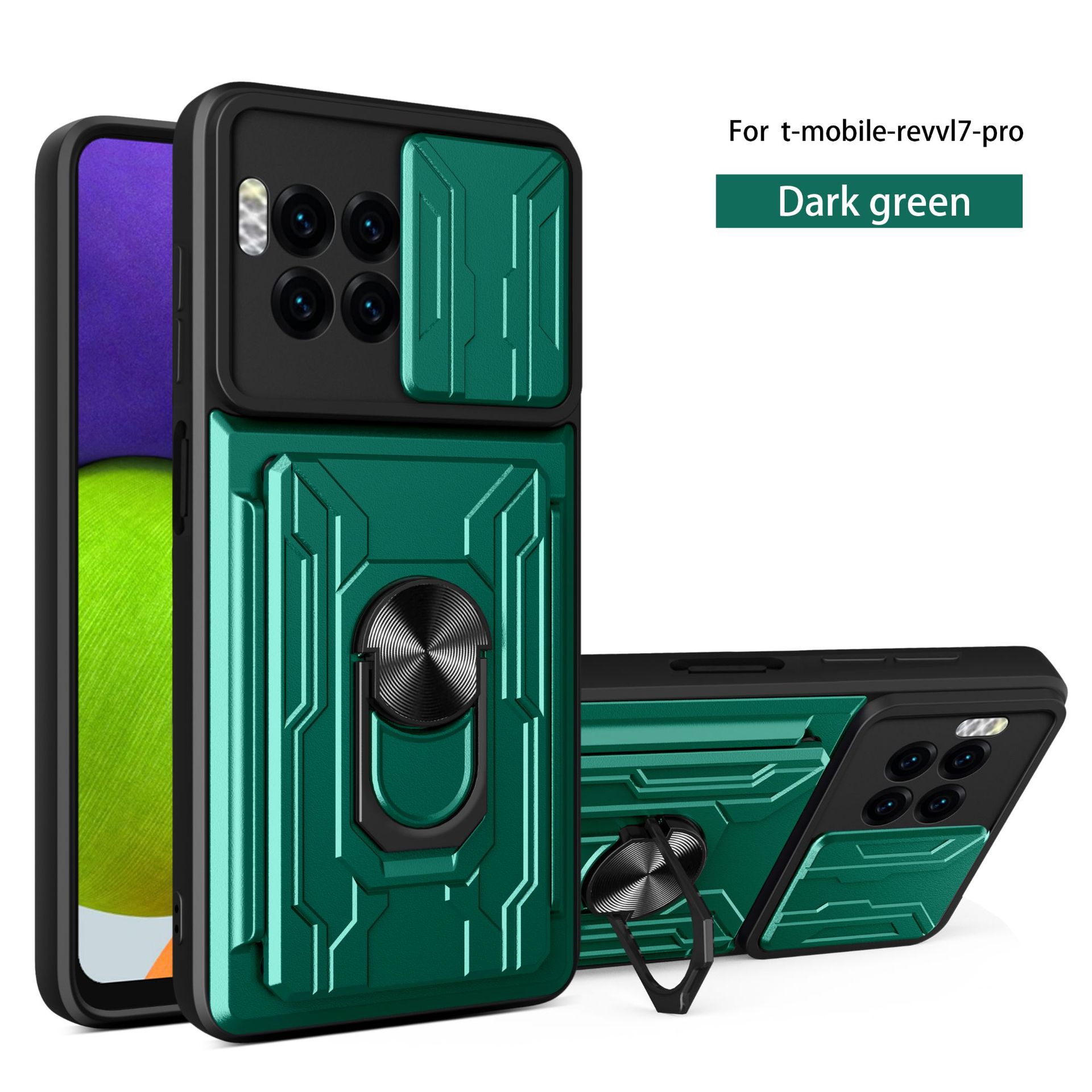 REVVL7PRO bolsas de tarjetas de ventana empujadas con caja de teléfono móvil de uñas afiladas, productos de comercio electrónico de alta resistencia TPU + PC integrados