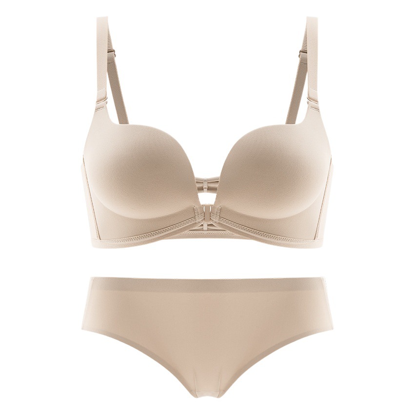 Nueva hebilla frontal de ropa interior de las mujeres pequeño pecho push up inalámbrico sexy belleza espalda pecho-recoger anti-flacidez sujetador traje 2220