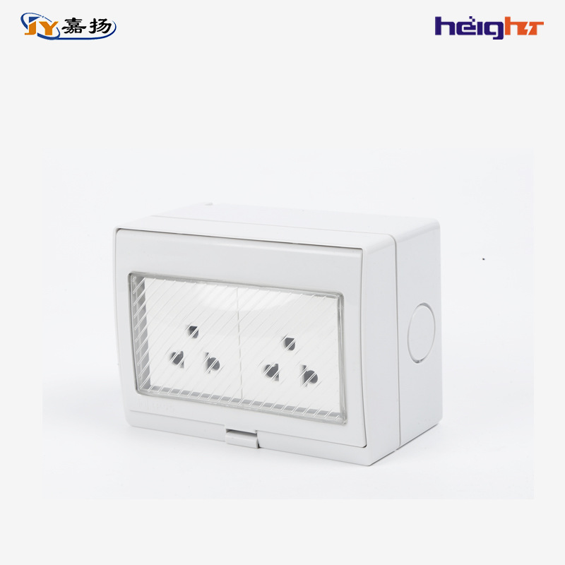 Outdoor American dual wall plug cover waterproof surface-mounted outlet   IP55 home power outlet