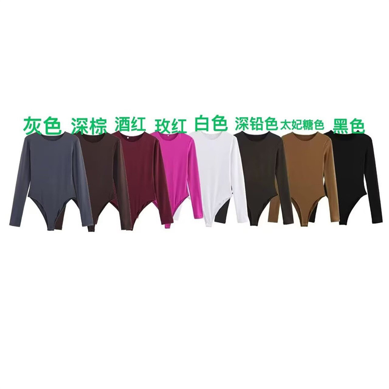 Foreign Trade Wholesale European and American Clothing 2025 Autumn New Long-Sleeved Jumpsuit 1026825