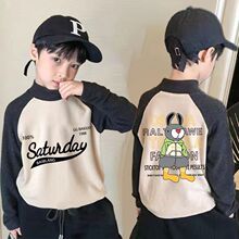 男童新款保暖德绒打底衫长袖T恤爆款中大儿童洋气半高领童装上衣