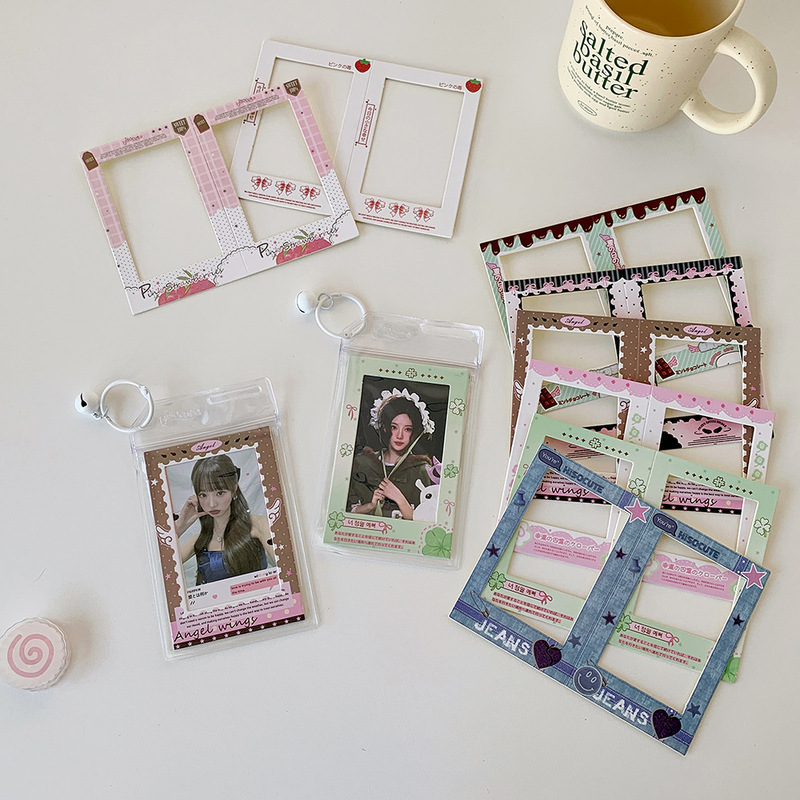 Ins Original Polaroid Film Holder Reversal Film Empty Holder 3inch Fan Photo Card Decoration Photo Holder Keychain Pendant