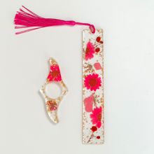 新款热销创意滴胶干花书签压书器套装学生生日礼品学生教师节礼物