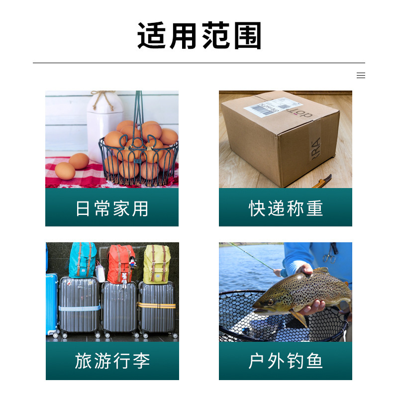 高精度ポータブル電子秤小型宅配便は携帯家庭用フック商用フックスプリング荷物を魚器と呼びます。|undefined