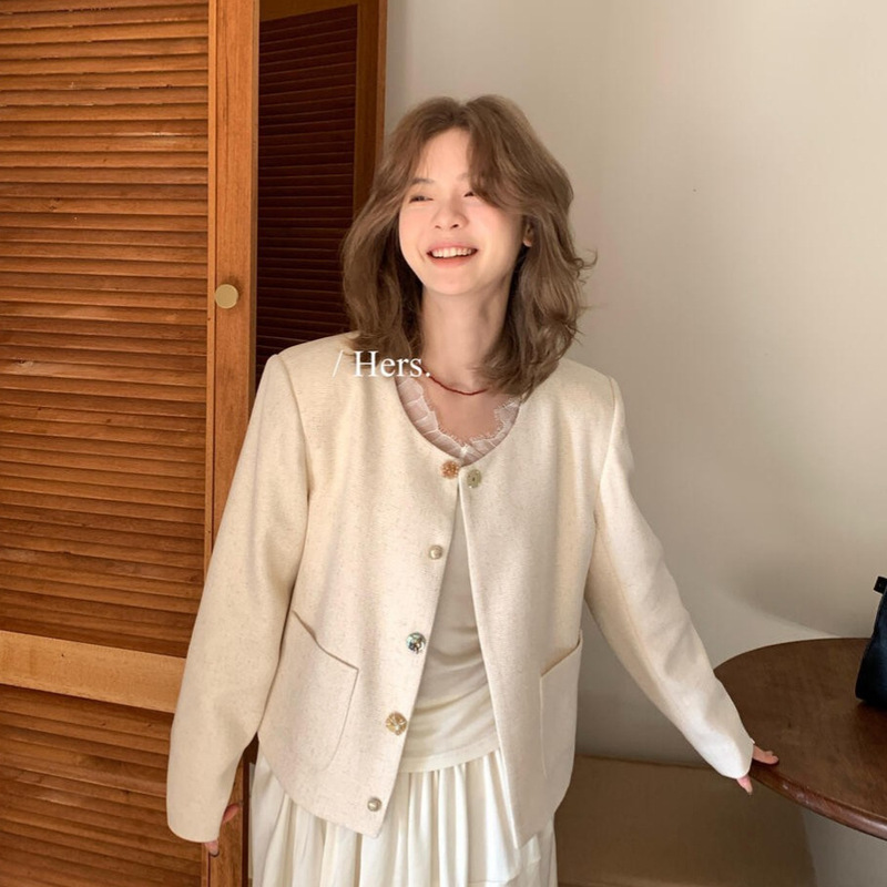 Clearance Sale, No Returns or Exchanges: Autumn/Winter French-Style Gentle and Elegant Single-Breasted Chanel-Style Short Coat for Women 80144