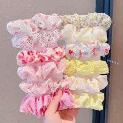 Children's Internet celebrity new sweet and non-harmful large intestine hair ring headdress cute little girl ball hair rope head flower