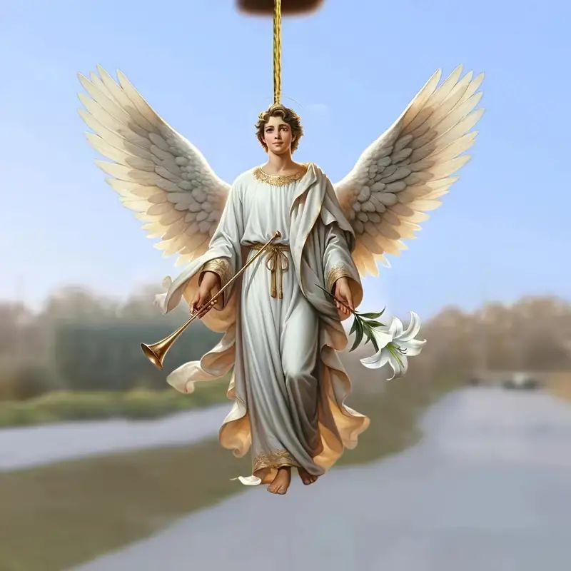 Nuevo colgante ángel acrílico transfronterizo plano para automóviles retrovisor decoración colgante para regalos de vacaciones en el hogar colgante