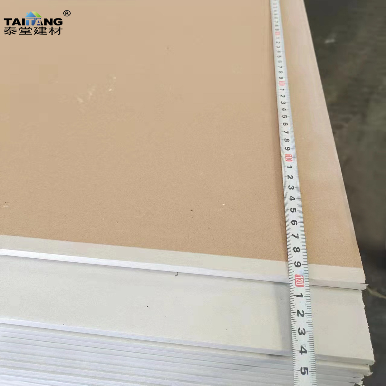 Tablero de yeso de 9mm Techo Tablero de yeso 12mm Tablero de yeso ignífugo a prueba de humedad Fabricante