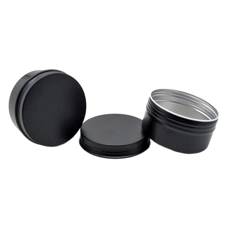 Профессиональные производители Алюминиевых Коробок алюминиевые банки с черной резьбой в наличии пробная Косметика маленькие алюминиевые банки коробка для крема маленькая алюминиевая коробка