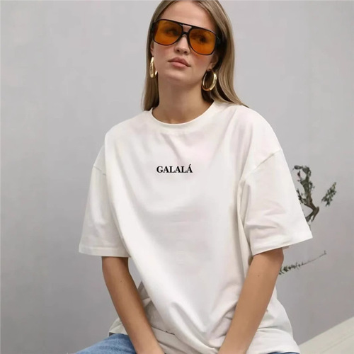 Lazy Western-style print chic oversize top design all-match small style all-match fun retro heavy industry