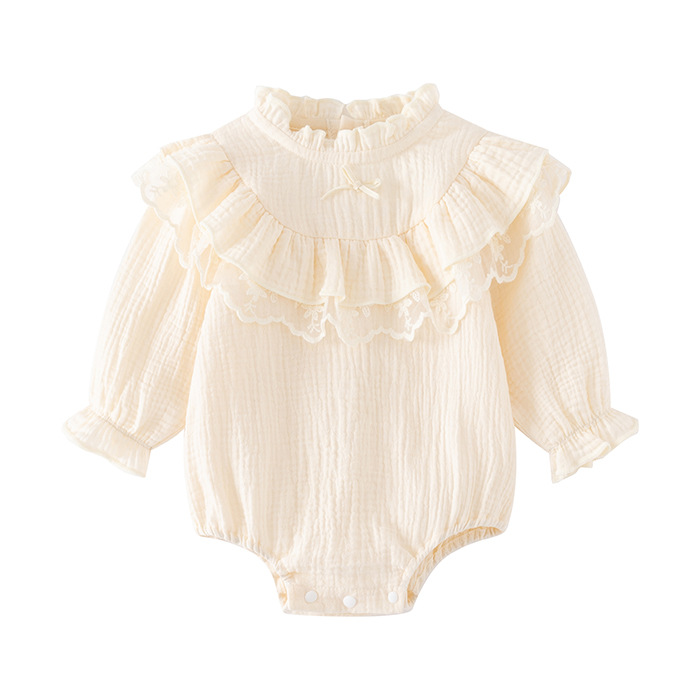 Bebé mameluco primavera y otoño niña ropa de algodón cien días Luna Llena princesa mameluco recién nacido bolsa pedo mono