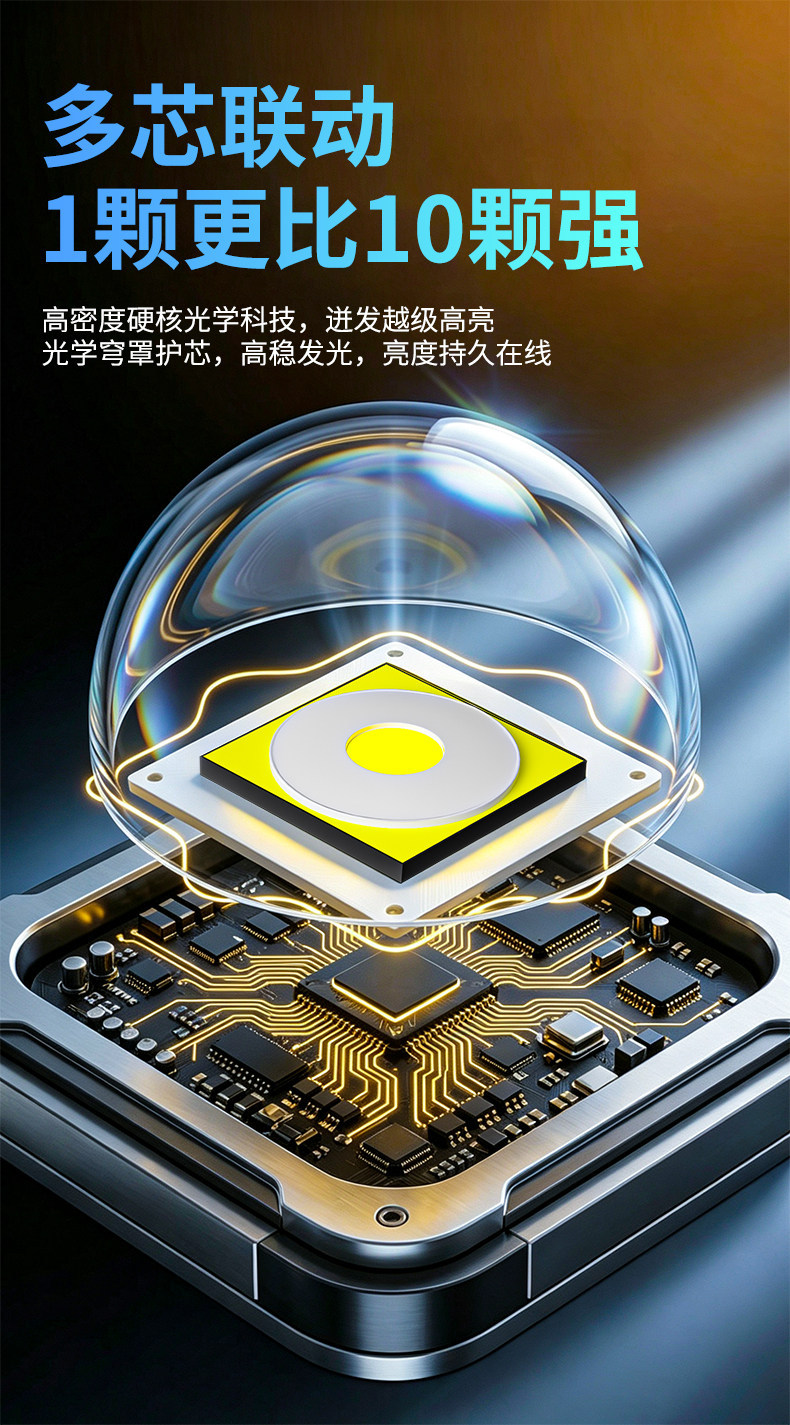 Shuosen flashlight, strong light, rechargeable, ultra-bright, long-lasting, 2026 new model, outdoor long-range high-power light