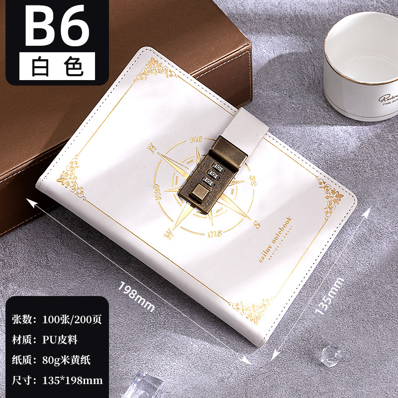 Cuenta de mano de celebridad de Internet con libro de contraseña de bloqueo a5 diario de pareja engrosado creativo cuaderno de cumpleaños de regalo de escuela primaria