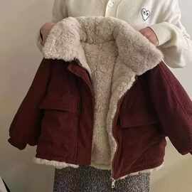 女童外套加绒秋冬款2025新款儿童洋气韩版加厚大童女孩网红派