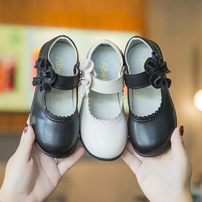 girl black leather shoes Performance shoes perform white Princess shoes leather shoes children student soft sole Single shoes School shoes