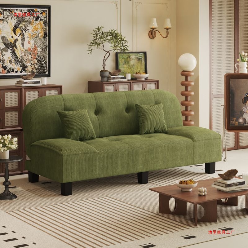 Small Apartment Sofa Bed Folding Dual-Purpose Living Room New Fabric Corduroy Sleepable Cat Claw Leather Classic Sofa