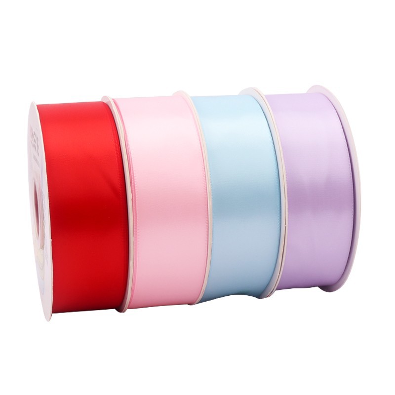 Cinta de satén de doble cara de 4 cm para manualidades, cinta de poliéster, cinta para flores, cinta de seda, cinta para decoración de pasteles, cinta para cajas de regalo, accesorios para el cabello, lazos para regalo image 5