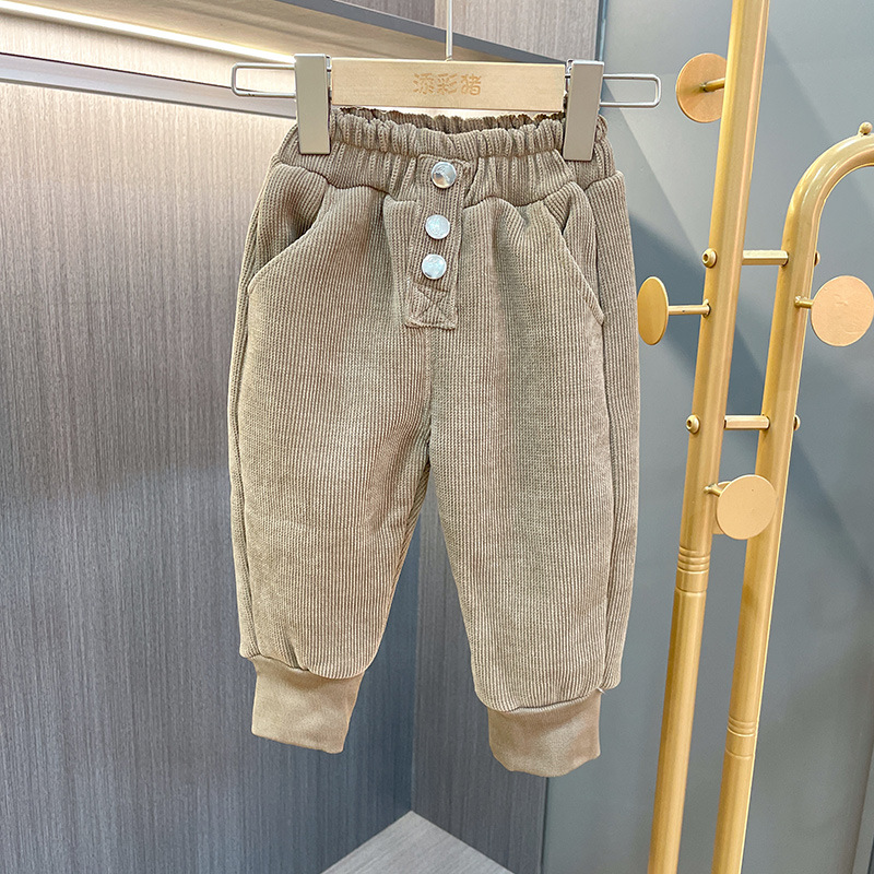Pantalones vaqueros con forro polar para niños, otoño e invierno 2026, ropa infantil, pantalones holgados con forro polar, pantalones modernos para niños pequeños, ropa de invierno a la moda