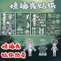 爆款跨境卡通贴纸DIY手撕童年动画系列拼图贴纸儿童趣味益智玩具