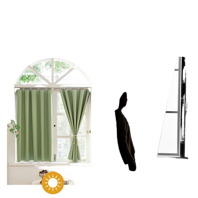 Barras telescópicas sin agujeros totalmente sombreadas cortinas sólidas 2024 nuevas cortinas de dormitorio para alquilar pantalones