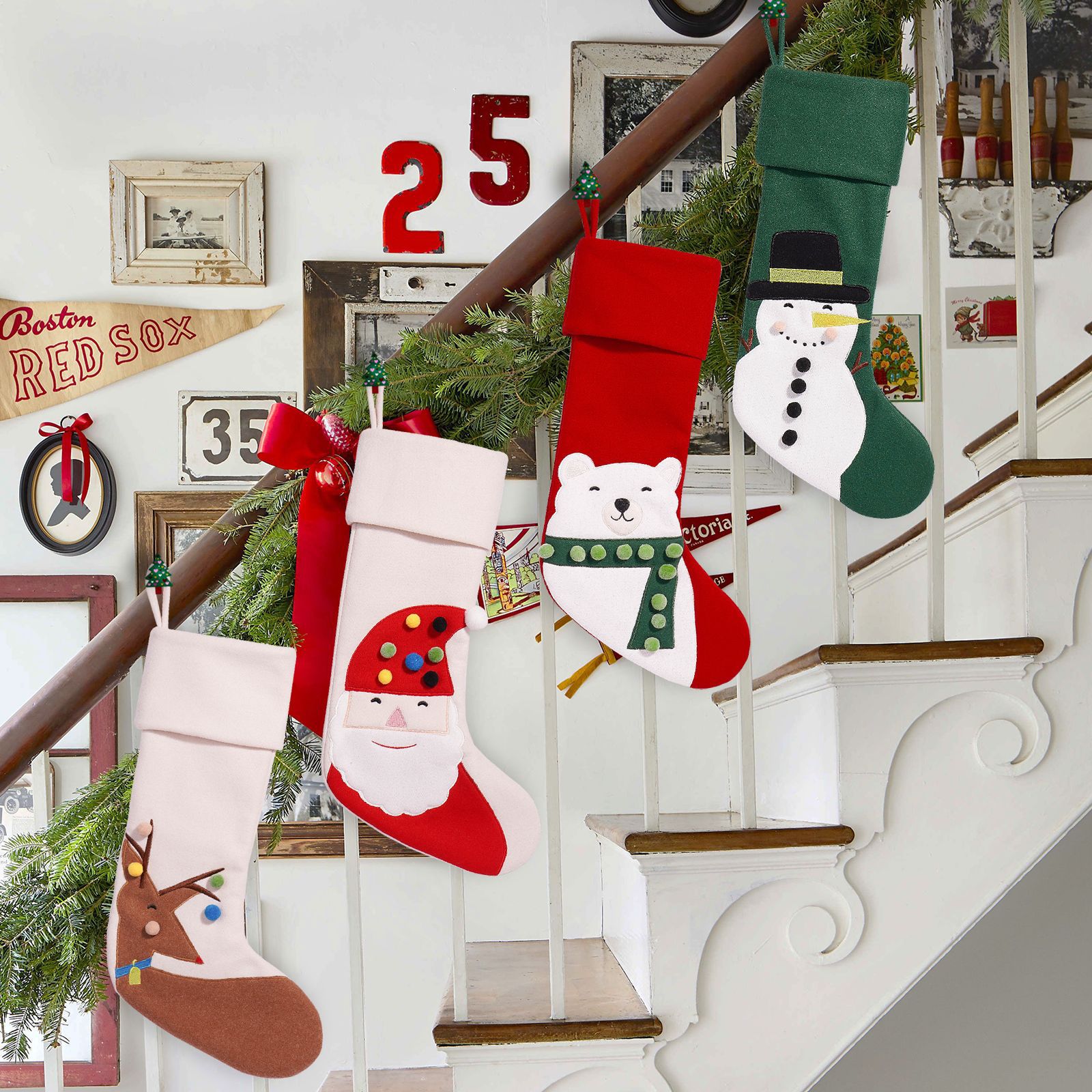 Navidad transfronteriza nuevo muñeco de nieve calcetines de Navidad Santa bolsas de regalo creativas de decoración de árbol de Navidad bolsas de dulces