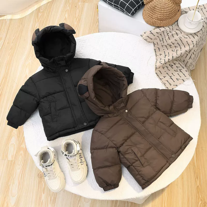 新款儿童羽绒棉服短款男女童2024冬季加厚棉衣中小童外套宝宝棉袄