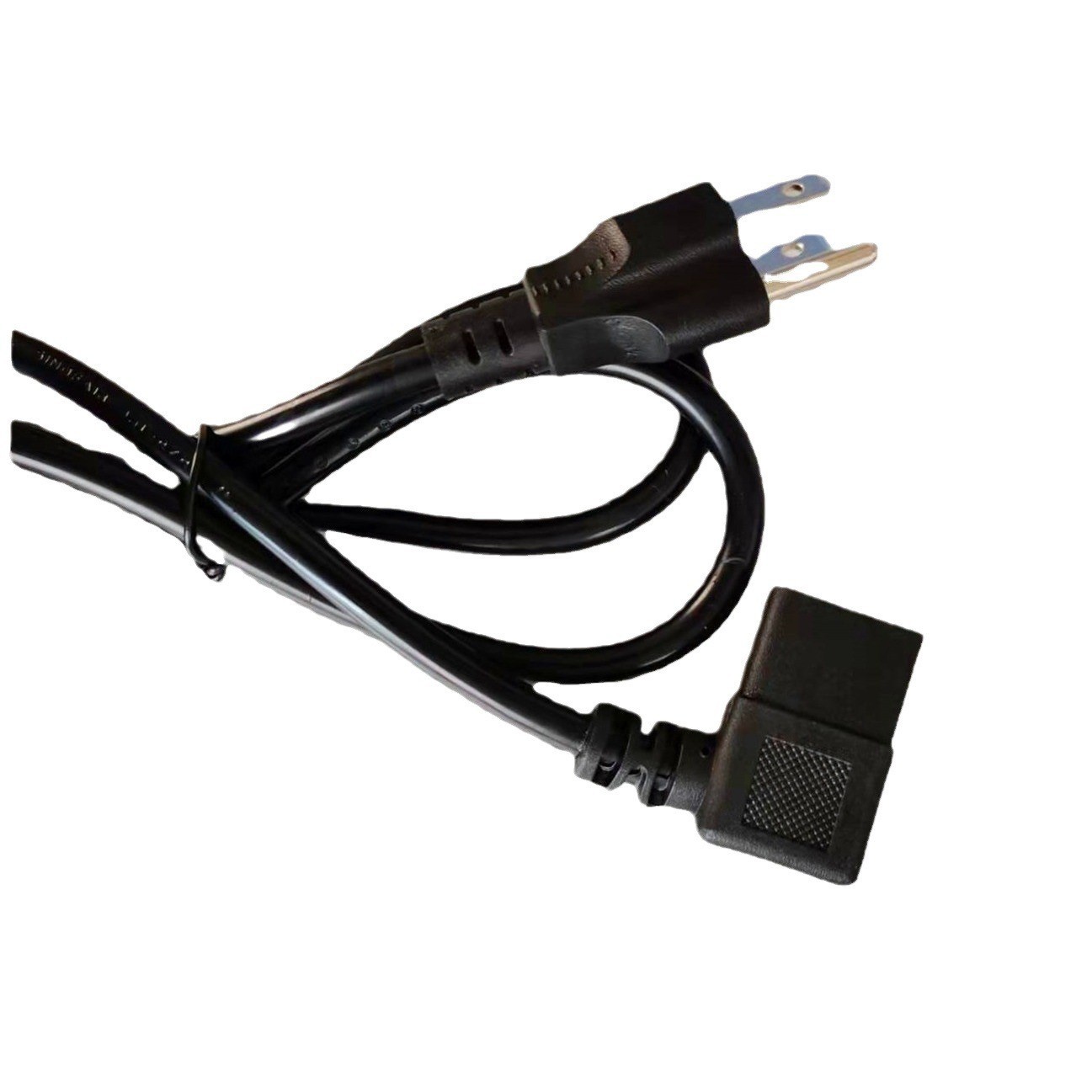 美标三插品字尾 90度弯头品字尾 1.2米3*0.5平 针式打印机电源线