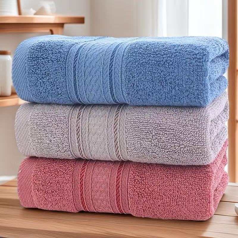 Cotton 32-strand thick 110g towel wholesale dark home soft absorbent face towel gift embroidered logo