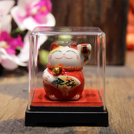 招财猫;陶瓷工艺品;车挂