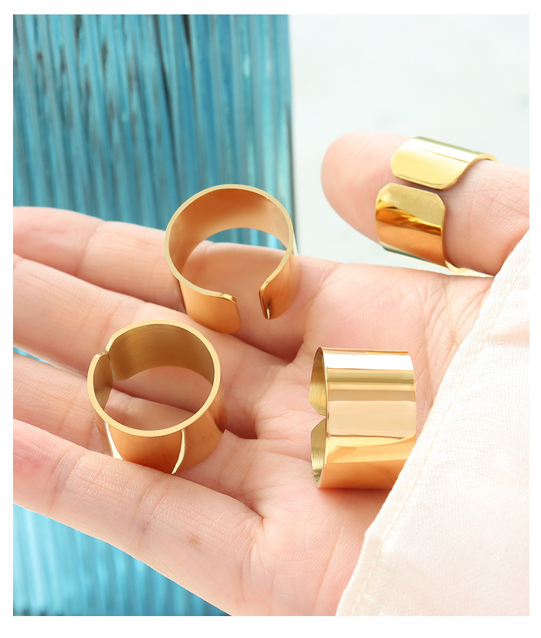 Marka French Ins Cool Style Exaggerated and Personalized Simple Opening Geometric Exaggerated Ring T