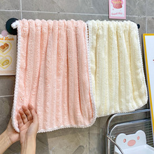 珊瑚绒毛巾女生洗脸帕洗澡用加厚擦头发吸水不掉毛家用比纯棉面巾
