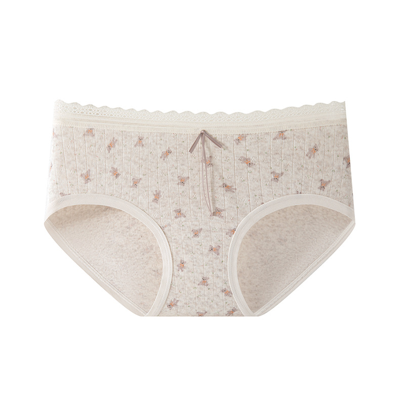 Una categoría de ropa interior de algodón puro entrepierna antibacteriana entrepierna de algodón entrepierna larga cintura media transpirable niña 2025 nueva ropa interior dulce para mujer image 8