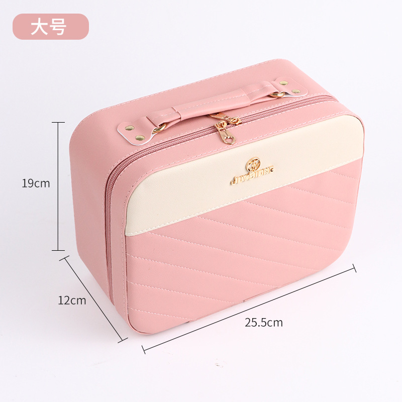 OEM OBM cajas de maquillaje femeninas de gran capacidad PU caja de almacenamiento impermeable maleta de gran capacidad tamaño personalizado LOGO