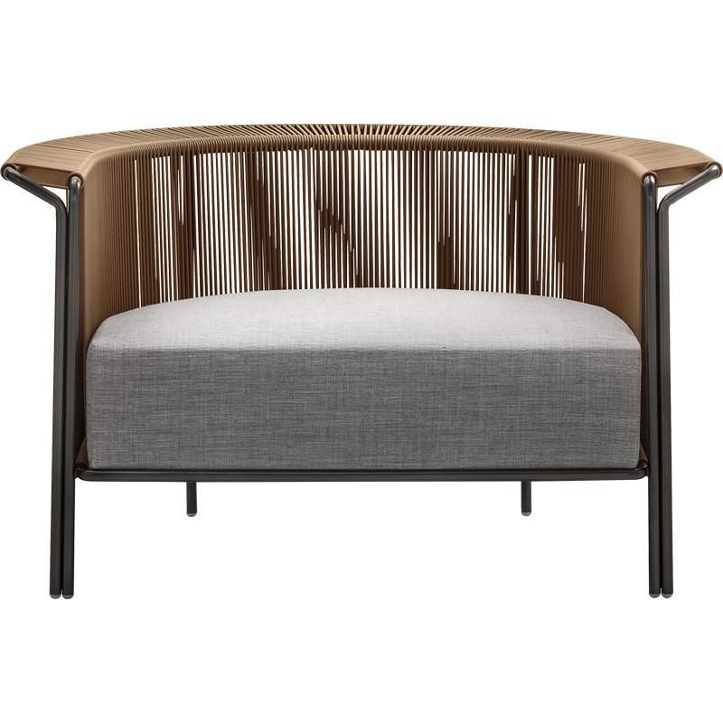Conjunto de sofá sencillo para exteriores, resistente a la lluvia y al sol, combinación de muebles de ocio para jardín, balcón y terraza. image 6