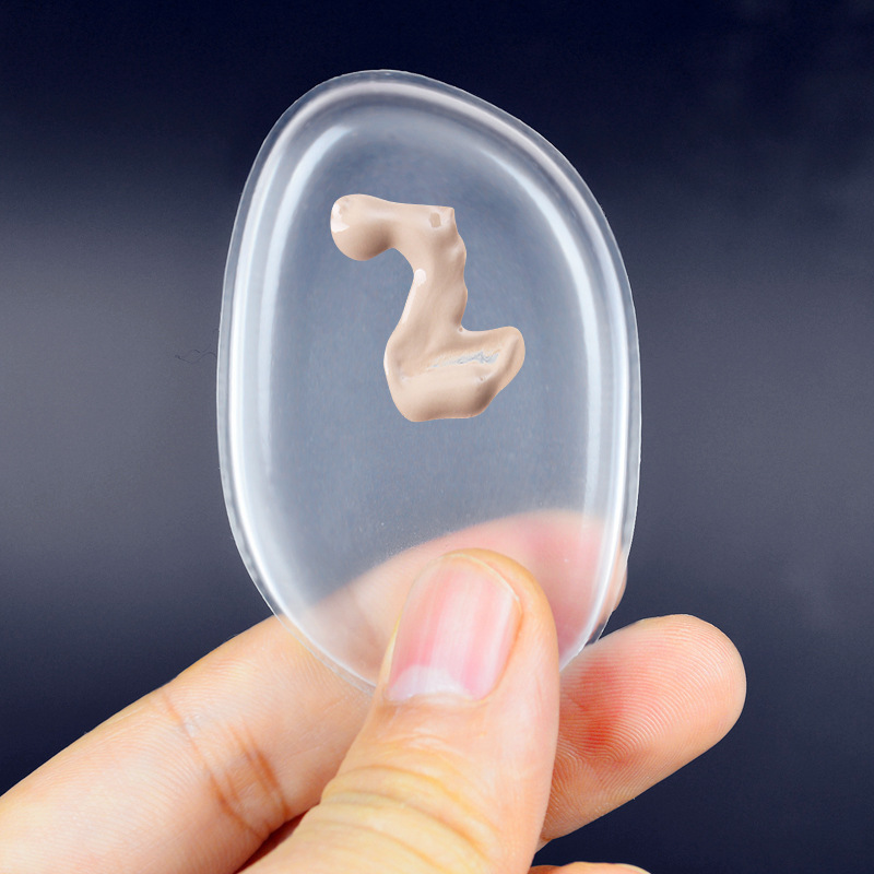 透明硅胶粉扑 化妆不吃粉透明洗脸扑 果冻粉扑粉 三色化妆用品