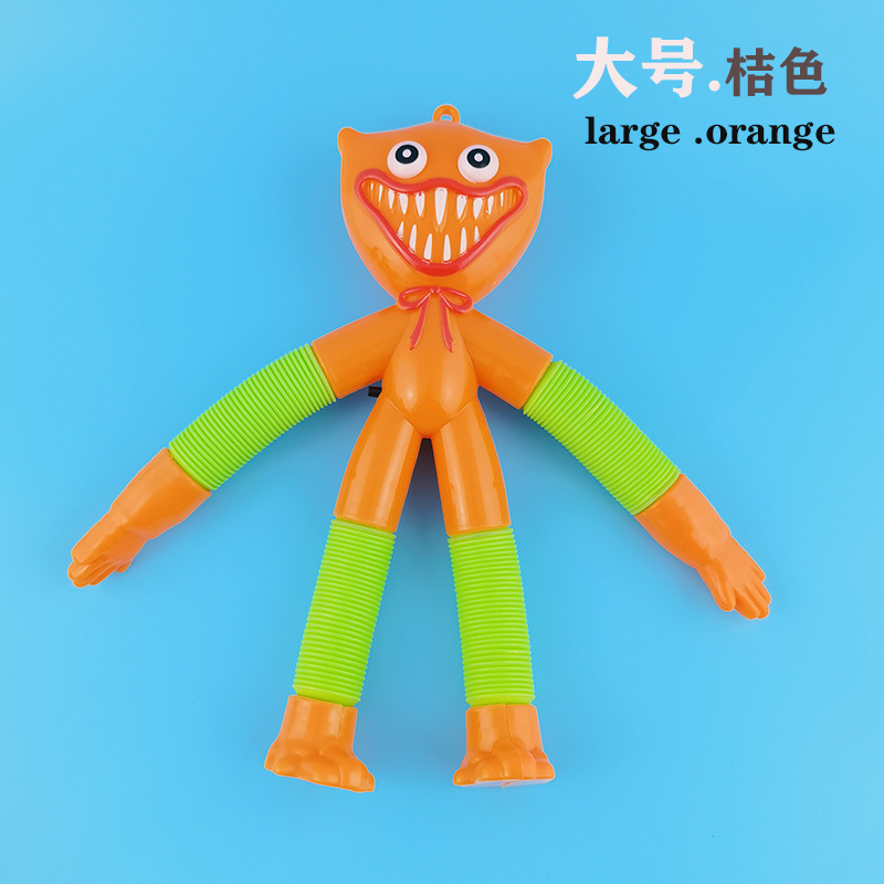 Tubo telescópico luminoso transfronterizo Bobbi muñeca tubo telescópico amapola juego muñeca salchicha monstruo descompresión juguete