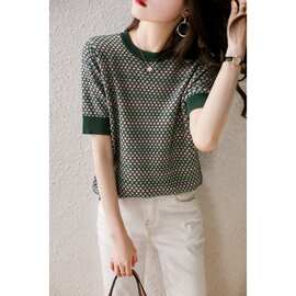 针织衫打底今年流行的夏装上衣小衫T恤洋气薄款毛衣 KN#3122A