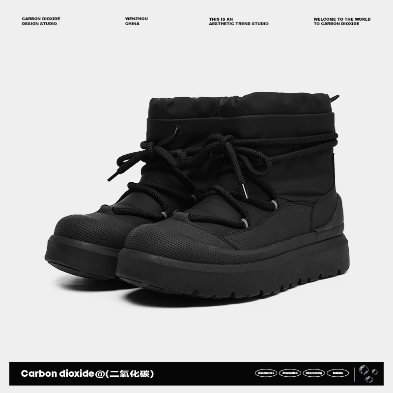 Зимние ботинки на толстой подошве, 2024, зимние нишевые кожаные носки в парном стиле, мужская обувь, повседневная рабочая одежда на флисовой подкладке, хлопковые ботинки