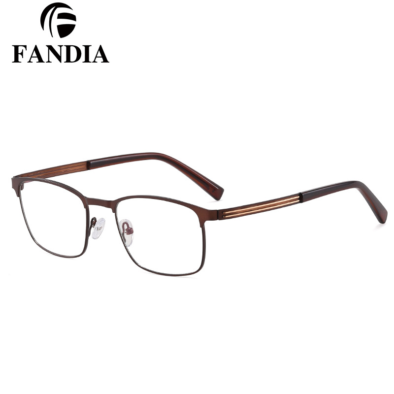 91368 personalidad de gafas delgadas y ligeras gafas de metal gafas anti-luz azul gafas para hombres con gafas de miopía