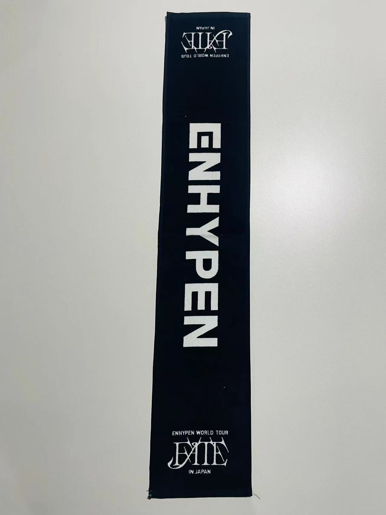 일본 싱글 테일 스톡 ENHYPEN 맞춤형 트렌디 브랜드 콘서트 퓨어 코튼 스포츠 타월은 수건 소프트 흡수성 발톱
