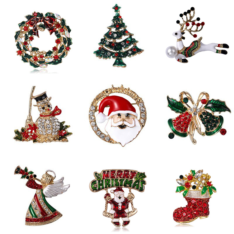 Christmas cartoon brooch lapel pin