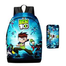 动漫卡通ben 10书包小学生背包斜纹布防泼水轻便